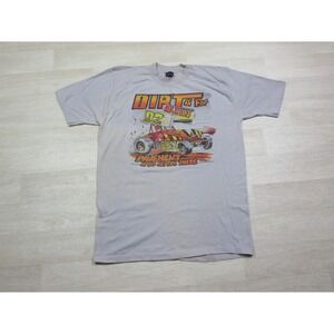 VTG 80s Third Turn Dirt Track Racing T Shirt (XL) Sprint Car 1985 "Happy People"